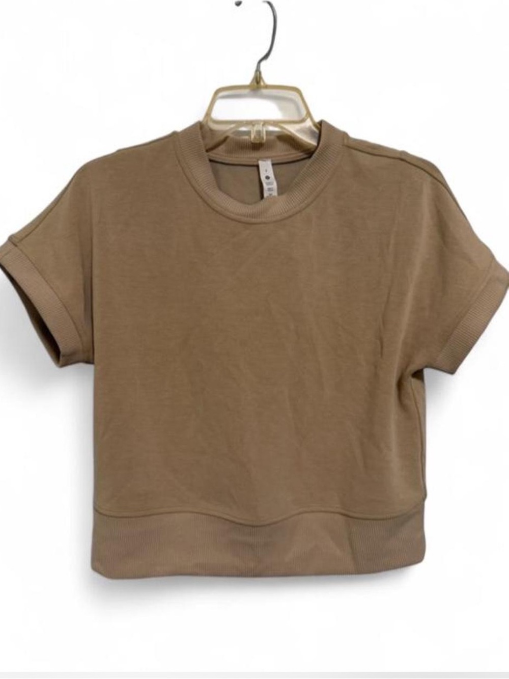lululemon athletica Short-Sleeve Cropped Sweatshirt - Tan
